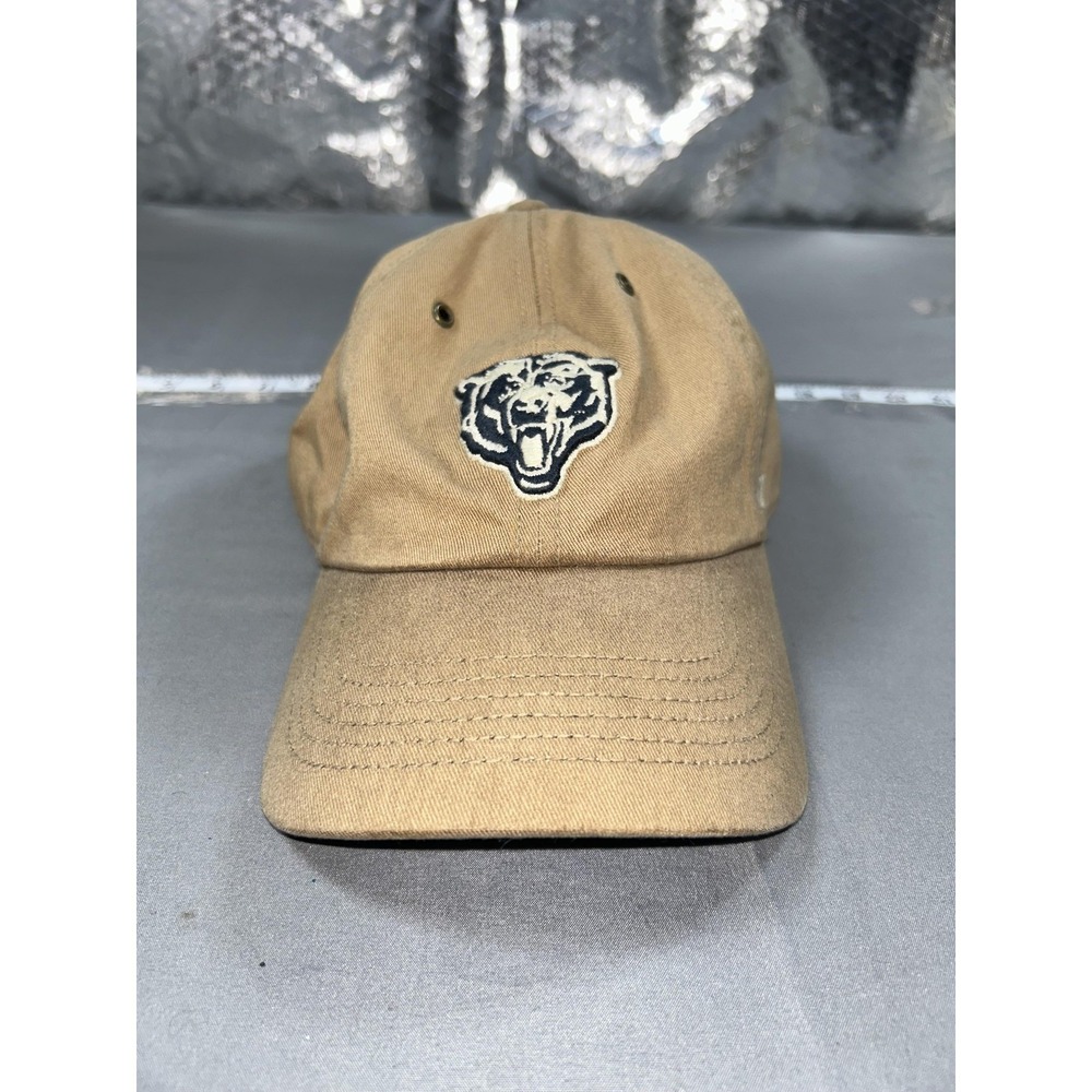 Chicago Bears Hat Cap Strap Back Mens One Size Beige NFL Football '47 Cotton